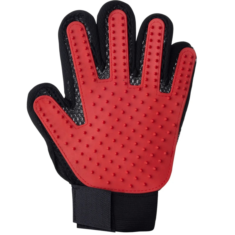 Pet Grooming Glove for Cats and Dogs - Deshedding Brush and Massage Comb - the hidden spot 