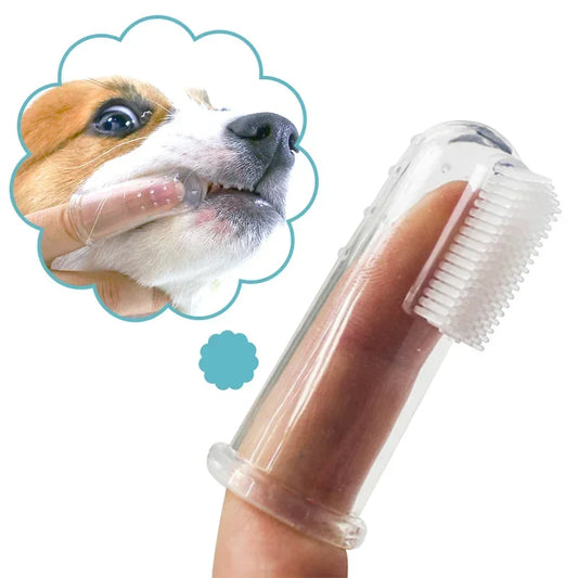 Gentle Silicone Finger Toothbrush for Pets - the hidden spot 