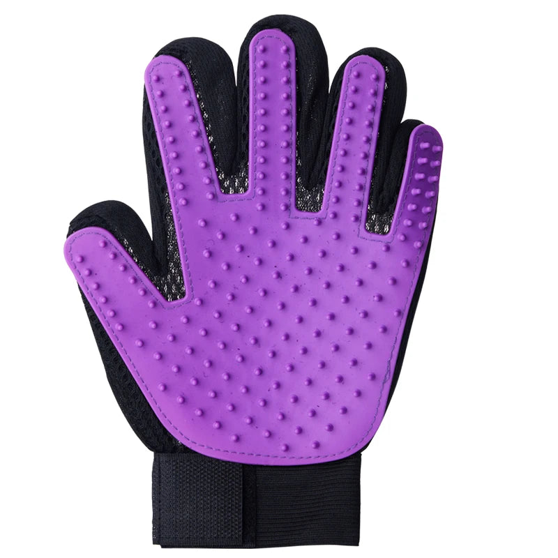 Pet Grooming Glove for Cats and Dogs - Deshedding Brush and Massage Comb - the hidden spot 